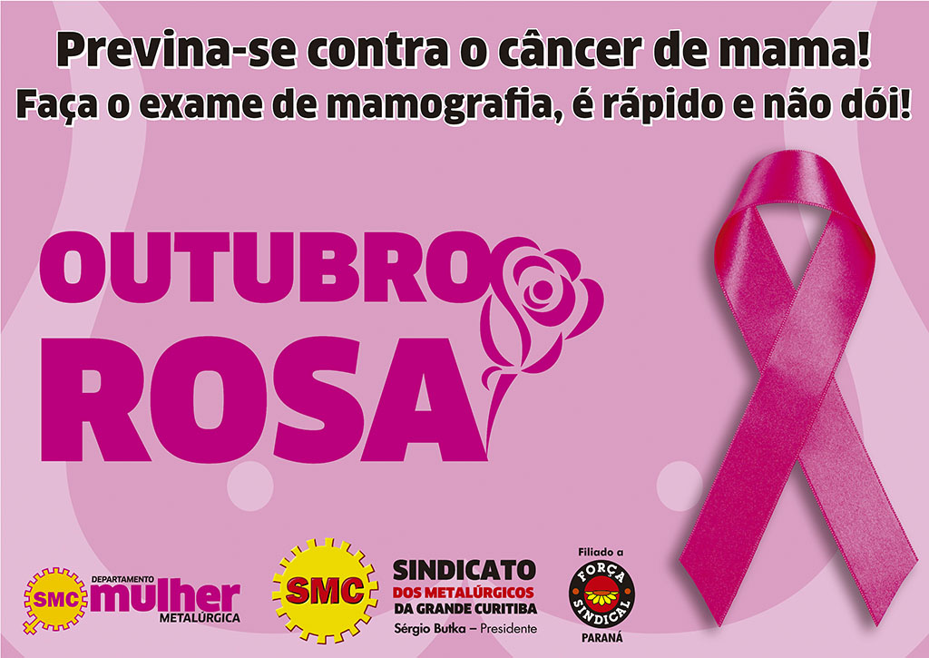 Outubro é o mês da luta contra o câncer de mama